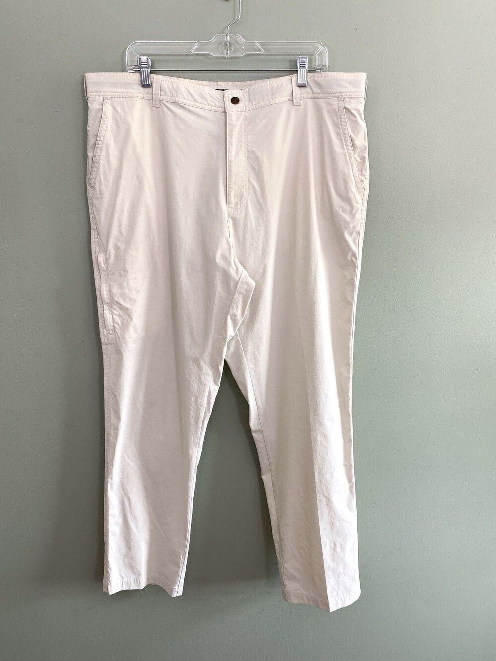Coolibar Pants UPF 50 Mens 38x32 Ivory Off White Travel Resortwear Outdoor